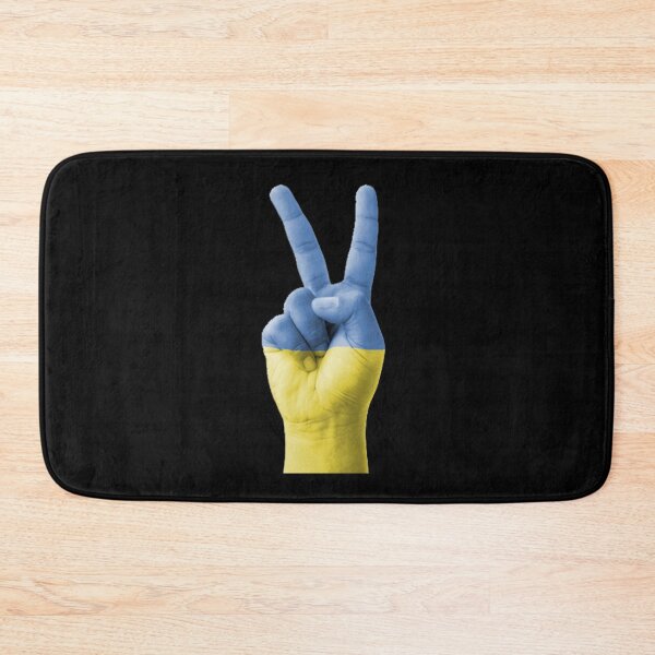 Item preview, Peace for Ukraine – Victory Hand Symbol in Ukrainian Flag Colors designed and sold by Dragonfly-10.