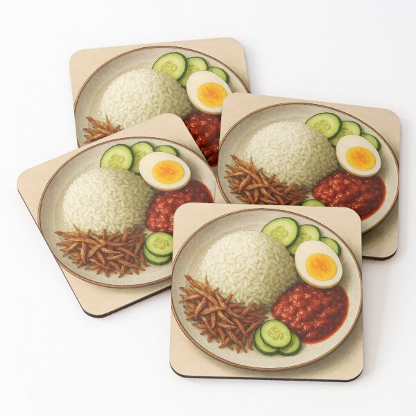 Item preview, Nasi Lemak – Watercolor Illustration designed and sold by EmeraldeaArt.