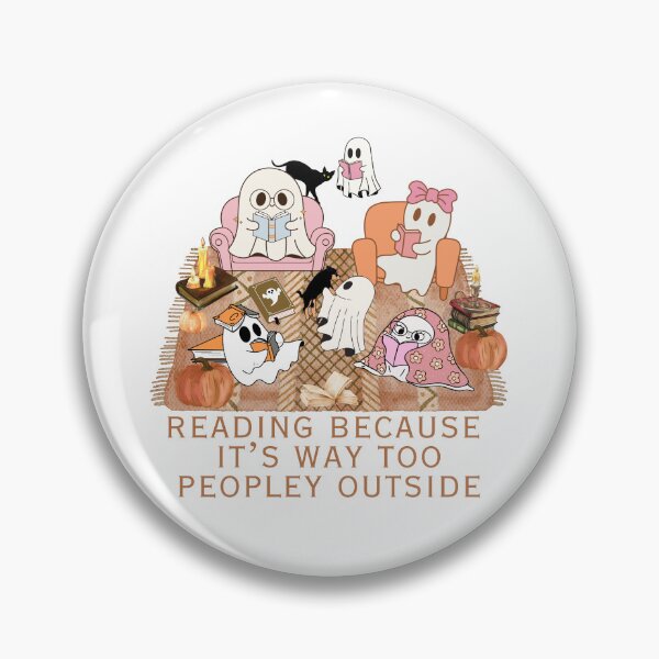 Artikelvorschau, Geistergrafik Lustiges Geisterdesign Buchliebhaber Booktrovert Designs entworfen und verkauft von CCKimShop.