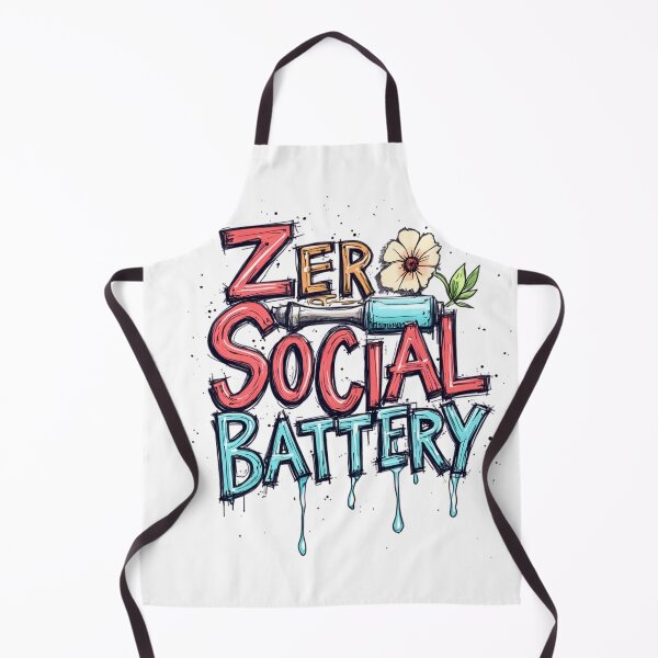 Item preview, Zero Social Battery | Funny Relatable Meme designed and sold by LR Vibe Studio.