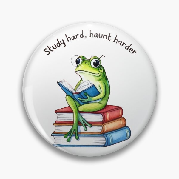Item preview, Study Hard, Haunt Harder – Funny Frog Design designed and sold by Ombrya.