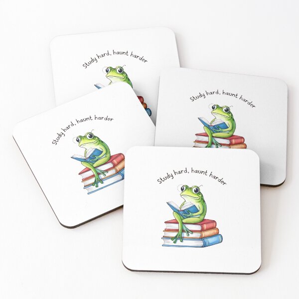 Item preview, Study Hard, Haunt Harder – Funny Frog Design designed and sold by Ombrya.