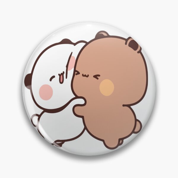 Item preview, Panda Bear And Brownie True Love BUBU DUDU Couple Goma peach Sugar Valentine xmas designed and sold by BlueSkylineArts.
