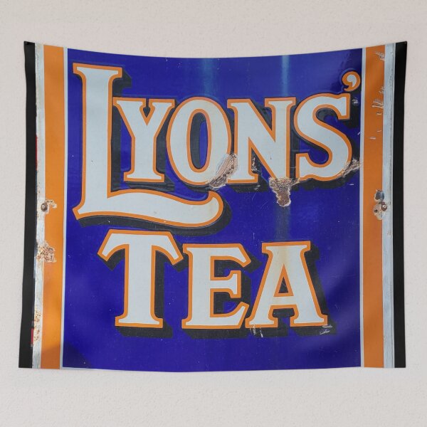 Item preview, Vintage Metal Advertising Sign British Tea designed and sold by KALEIDOSCOPE UK.