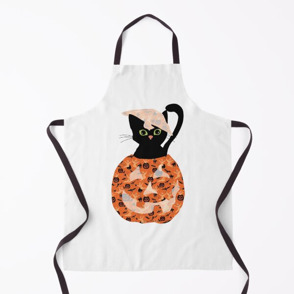 Item preview, Miss Kitty's Pumpkin - Black Kitten and Jack O' Lantern designed and sold by creativebeeshop.