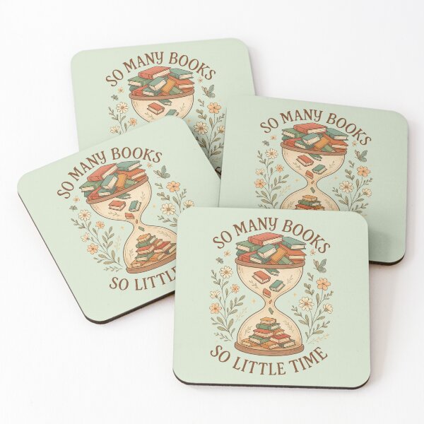 Item preview, So many books so little time hourglass and books designed and sold by FatBirdie.