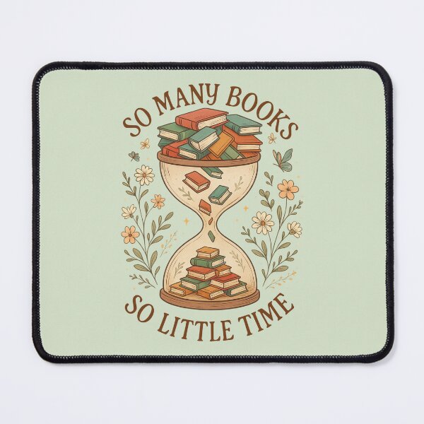 Item preview, So many books so little time hourglass and books designed and sold by FatBirdie.