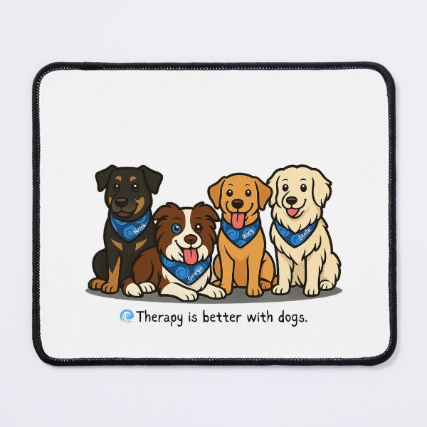 Item preview, Therapy is Better with Dogs - Cartoon Style designed and sold by Restorative Therapy & Counseling Services.
