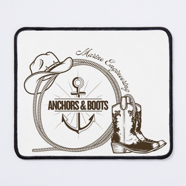 Item preview, Anchors & Boots – Marine Engineer Cowboy Style designed and sold by FREELANIX.