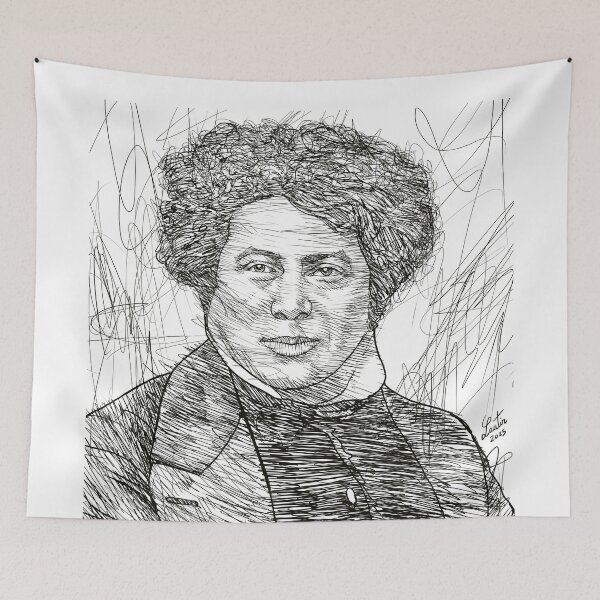 Item preview, ALEXANDRE DUMAS ink portrait .1 designed and sold by lautir.
