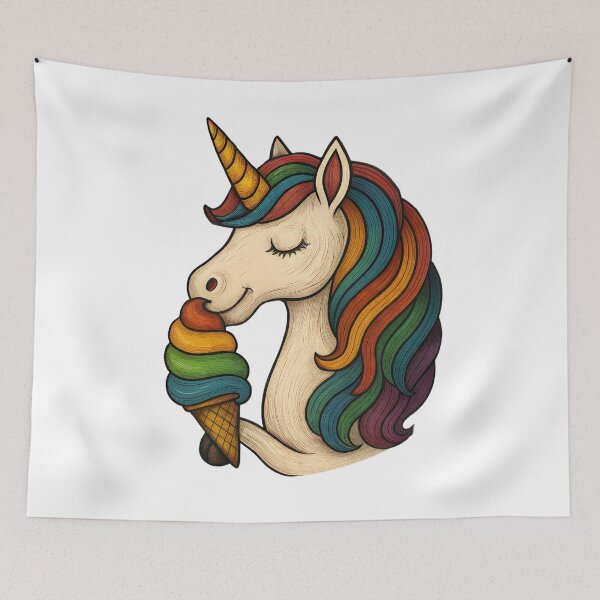 Item preview, Unicorn Licking Ice Cream designed and sold by VelvetRoom.