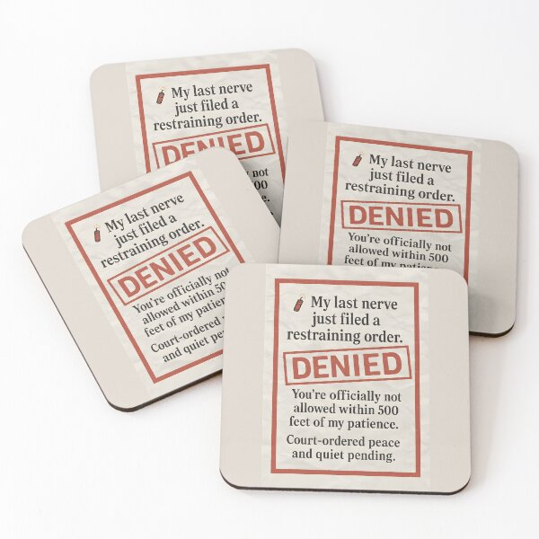 Item preview, My Last Nerve Filed a Restraining Order Funny Legal Style Design designed and sold by VoidBloom Studio.