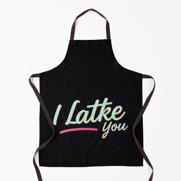 Item preview, I Latke You – Pastel Lettering on Black designed and sold by EmeraldeaArt.
