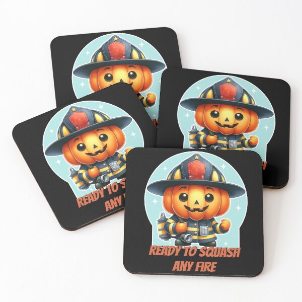 Item preview, Ready to Squash Any Fire – Funny Pumpkin Firefighter Halloween Shirt design designed and sold by Dantin.