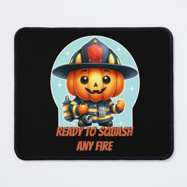 Item preview, Ready to Squash Any Fire – Funny Pumpkin Firefighter Halloween Shirt design designed and sold by Dantin.