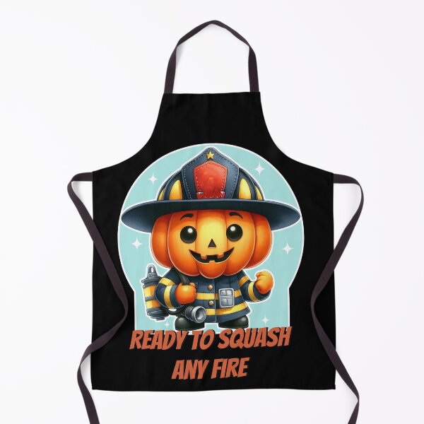 Item preview, Ready to Squash Any Fire – Funny Pumpkin Firefighter Halloween Shirt design designed and sold by Dantin.