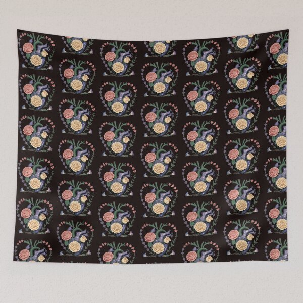 Artikelvorschau, Botanische florale minimalistische Linienkunst Menschliches Herz Glitch Ästhetisches Illustratio Art Design 002 entworfen und verkauft von sadedream.