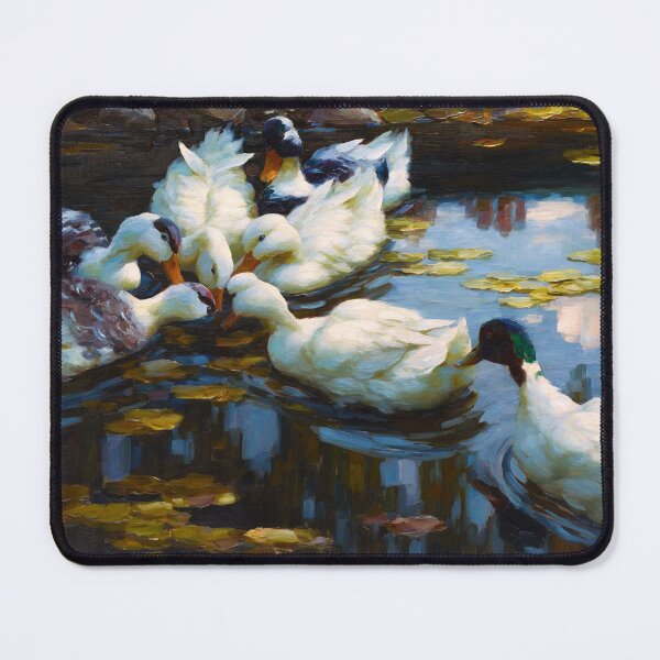 Item preview, The Duck Pond autumn still life portrait painting by Alexander Koester   designed and sold by Jéanpaul  Ferro.