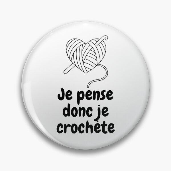 Item preview, I think therefore I crochet (inverted) designed and sold by Fil-de-Cristal.