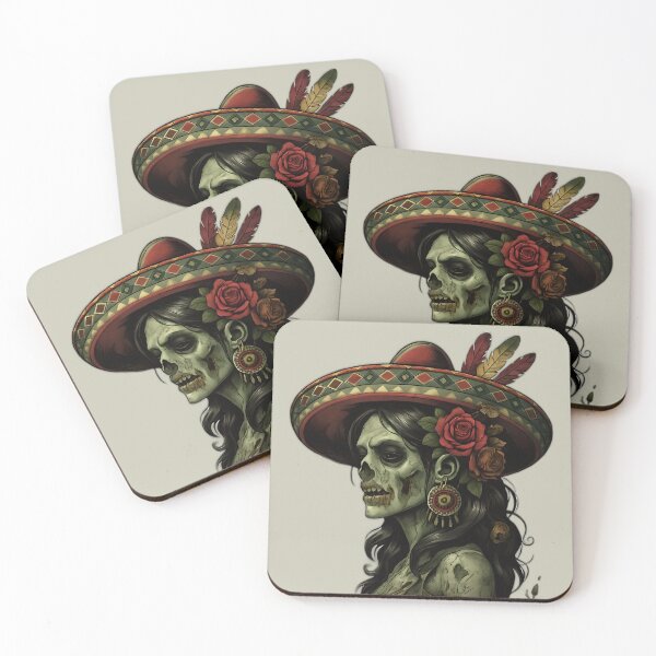 Item preview, Zombie Woman with Roses  designed and sold by NightTimeJ.