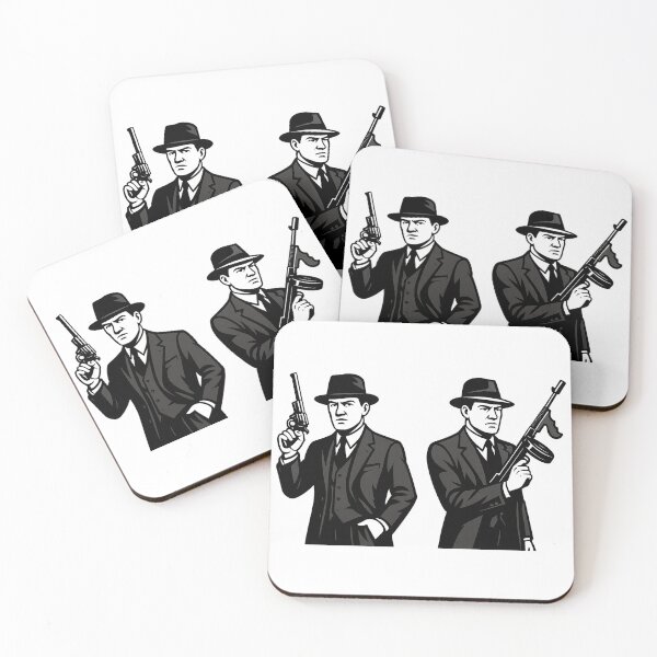 Item preview, Retro Gangster Portrait – Classic Crime Aesthetic” designed and sold by © Zenscape Studio 2025.