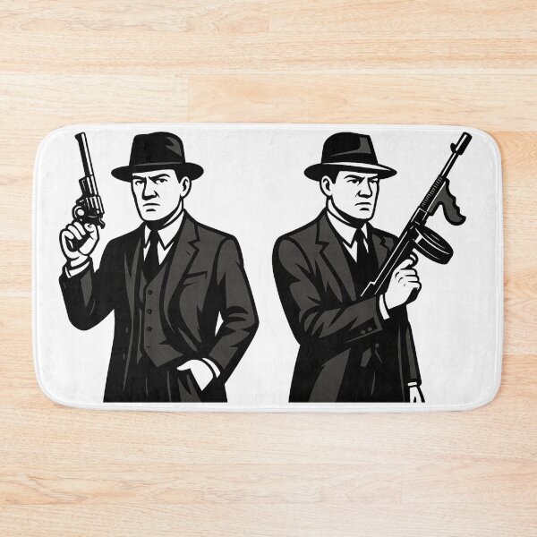 Item preview, Retro Gangster Portrait – Classic Crime Aesthetic” designed and sold by © Zenscape Studio 2025.