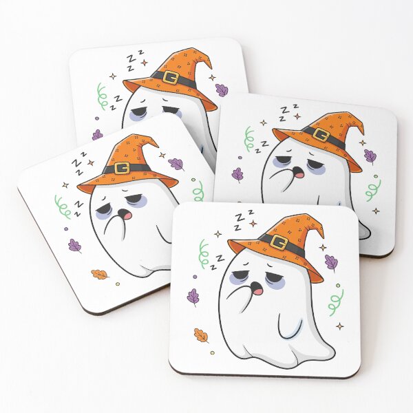 Item preview, Sleepy Halloween Ghost in Witch Hat designed and sold by brexastore.