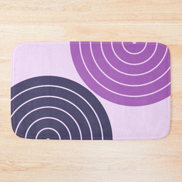 Item preview, Midcentury Modern Geometric Rainbow D4 in Lavender Lilac Pink designed and sold by nineFlorals.