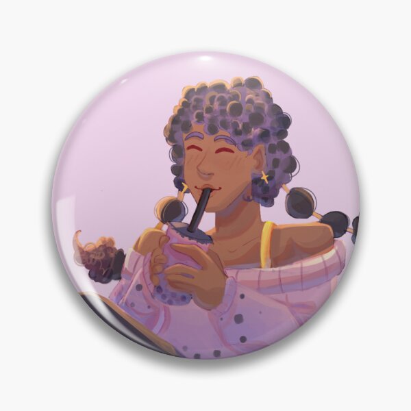 Item preview, Taro boba tea girl designed and sold by AnnagatorArt.