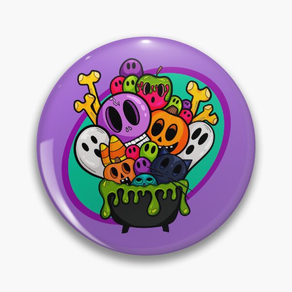 Item preview, Cute Creepy Halloween Cauldron designed and sold by kaay-cat.