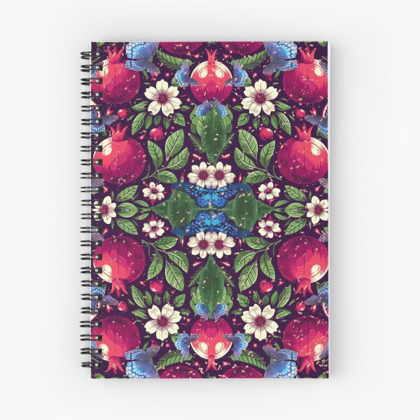 Item preview, Pomegranate and Butterfly Pattern – Seamless Botanical Fruit Illustration with Red Pomegranates and Butterflies designed and sold by Sugar Wisdom .