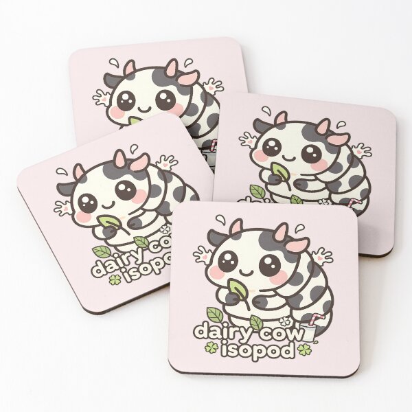 Item preview, Kawaii Dairy Cow Isopod – Cute Porcellio laevis Mascot designed and sold by Aileen404.