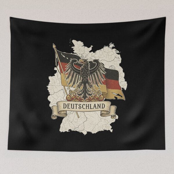 Item preview, German Eagle, Flag, and "Deutschland" with Country Map - Vintage Style designed and sold by ART-POD-PL.