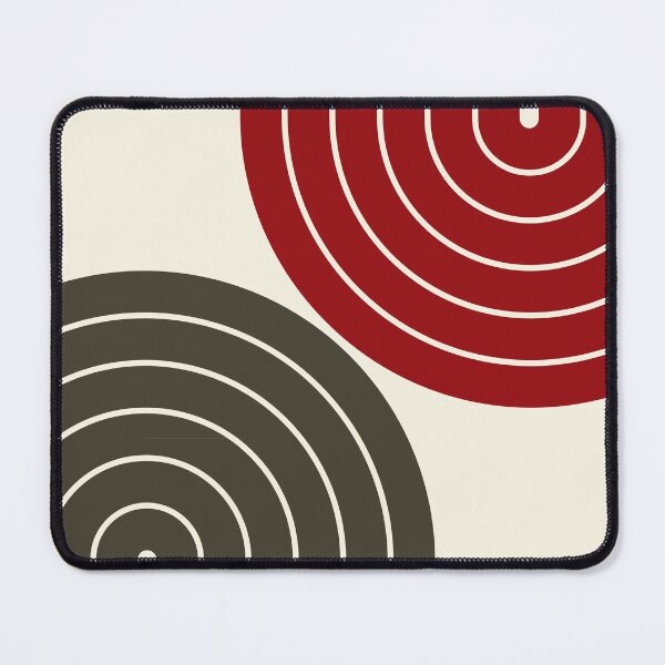 Item preview, Midcentury Modern Geometric Rainbow D8 in Bohemian Ebony Red designed and sold by nineFlorals.