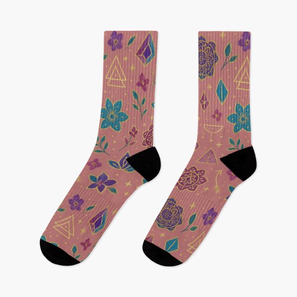 Item preview, Mystical Boho Pattern – Flowers, Stars & Sacred Geometry designed and sold by Rikaura.