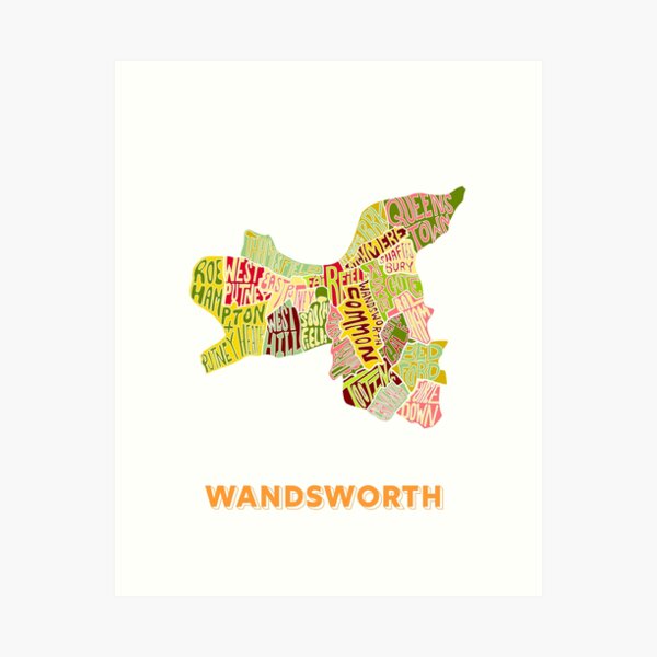 Item preview, Wandsworth - London Boroughs designed and sold by damnfinecuppa.