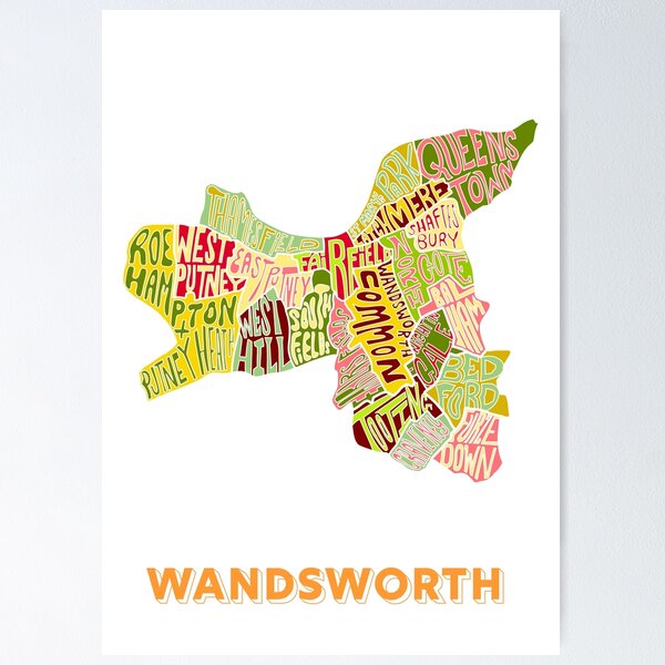 Item preview, Wandsworth - London Boroughs designed and sold by damnfinecuppa.