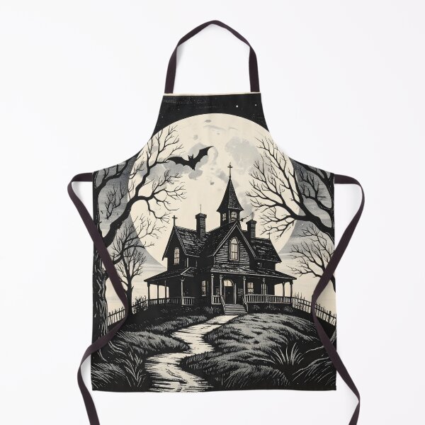 Item preview, Haunted Gothic House – Linocut Style Halloween Artwork designed and sold by Shafiq Khan.