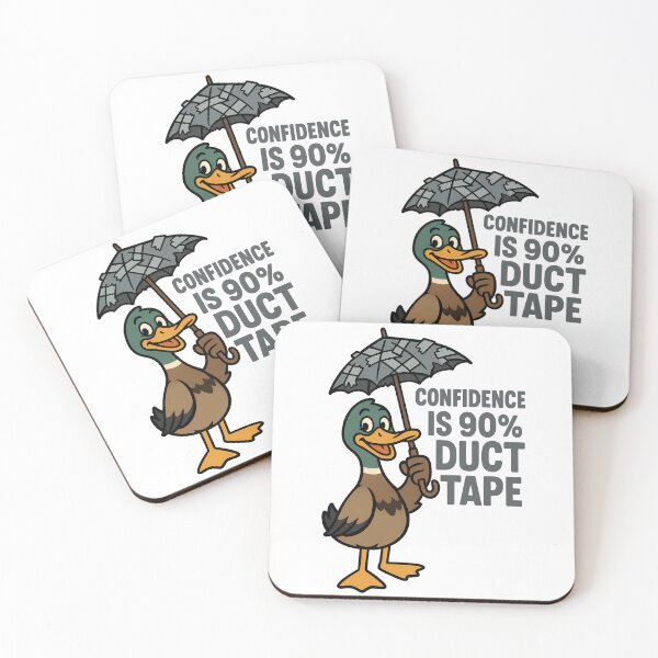 Item preview, Funny Duck Quote – Confidence is 90% Duct Tape designed and sold by TeeTimeTreasure.