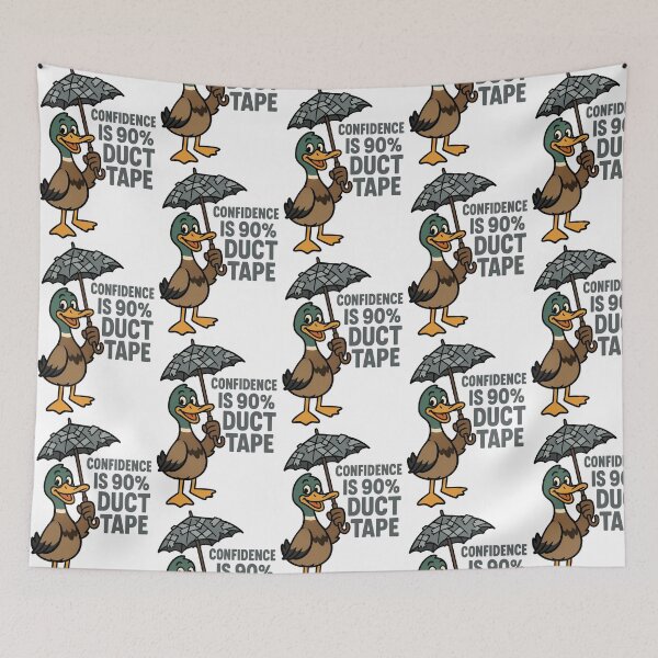Item preview, Funny Duck Quote – Confidence is 90% Duct Tape designed and sold by TeeTimeTreasure.
