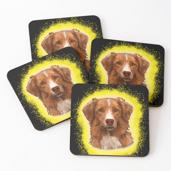 Artikelvorschau, Nova Scotia Duck Tolling Retriever gelben Farbspritzer entworfen und verkauft von DawnCatcher20.