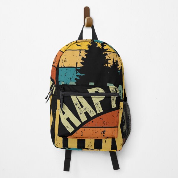 Item preview, Happiness is a day spent hiking cool hiker retro sunset designed and sold by snowry.