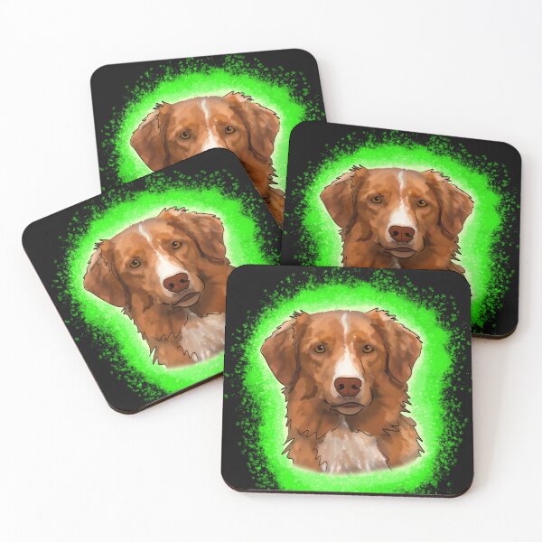 Item preview, Nova Scotia Duck Tolling Retriever Green Paint Splash designed and sold by DawnCatcher20.