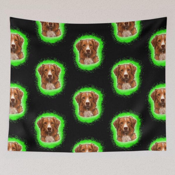 Item preview, Nova Scotia Duck Tolling Retriever Green Paint Splash designed and sold by DawnCatcher20.