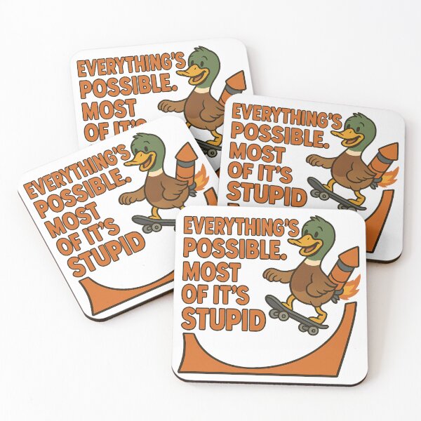 Item preview, Funny Duck Quote – Everything’s Possible, Most of It’s Stupid designed and sold by TeeTimeTreasure.