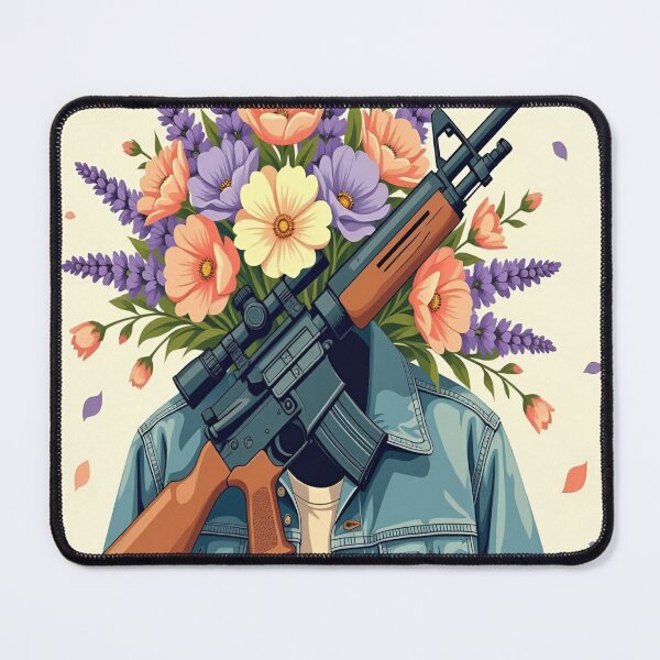 Item preview, Broken Rifle Turns Into Flowers – Peace Not War Illustration designed and sold by Rudro-Fashion.