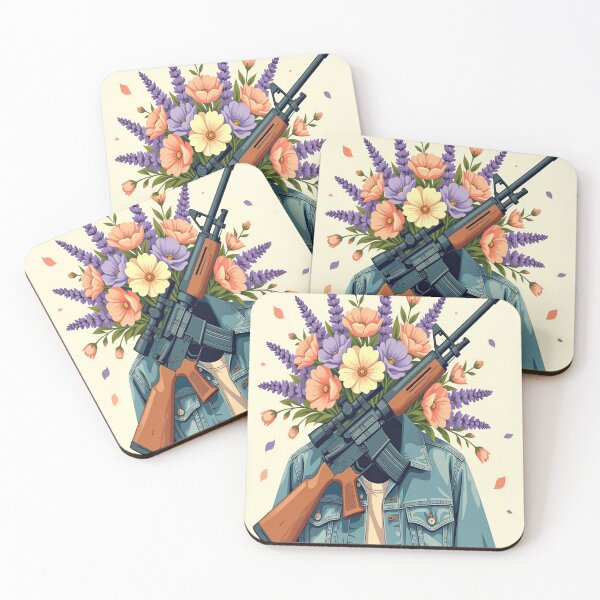 Item preview, Broken Rifle Turns Into Flowers – Peace Not War Illustration designed and sold by Rudro-Fashion.