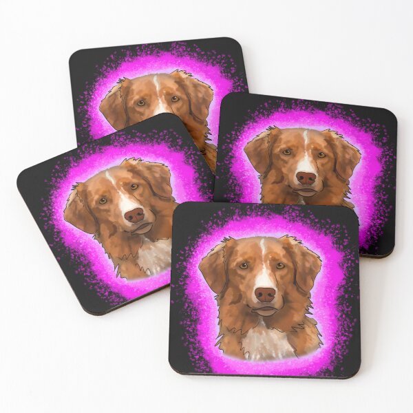 Artikelvorschau, Nova Scotia Duck Tolling Retriever Hellrosa Farbspritzer entworfen und verkauft von DawnCatcher20.