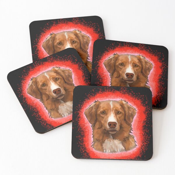 Artikelvorschau, Nova Scotia Duck Tolling Retriever, roter Farbspritzer entworfen und verkauft von DawnCatcher20.
