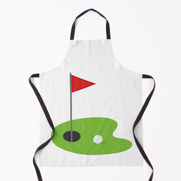 Item preview, Minimalist Golf Green with Flag and Ball Illustration designed and sold by ArtfulWeave.